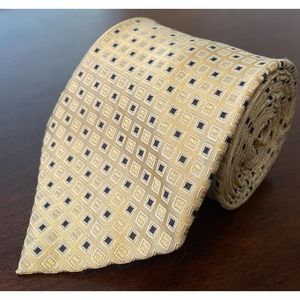 Robert Villini Collezione All Silk Hand Made Gold Men’s Neck Tie